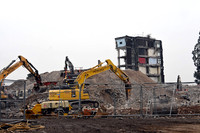 The last section of the office block, still standing