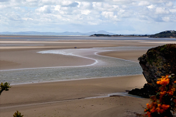 The view towards Porthmadog across the River Dwyryd