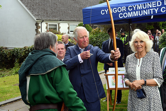 The Prince of Wales and Duchess of Cornwall at Llantrisant Guildhall and Visitors' Centre on 7 July 2021 by Cardiff news and marketing photographer Richard Williams