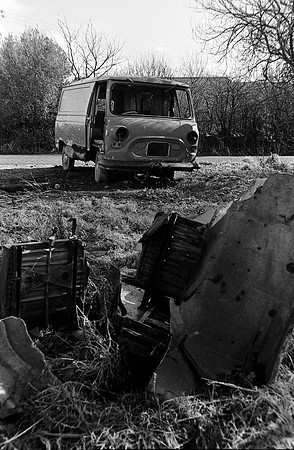 Lost village of Ffordd-Y-Gyfraith near Bridgend, demolished in the late 1970's. Copyright: Richard Williams Photography, Wales