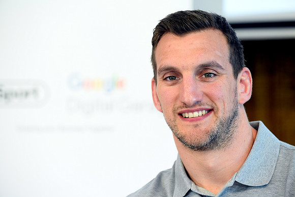 Sam Warburton at a Google launch