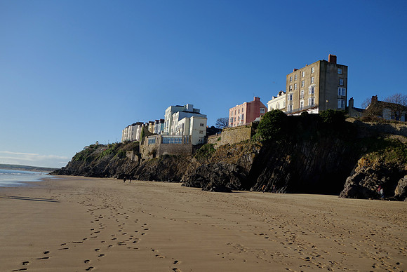 The Golden sands of castle Beach Tenby