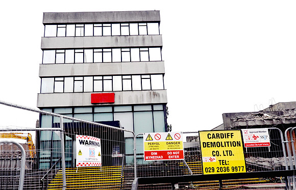 The reception area, waiting for the demolition to start