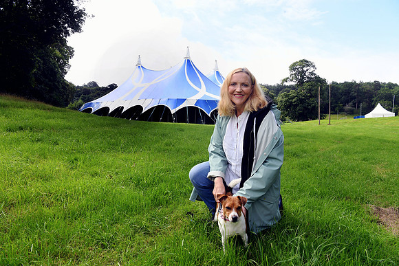 Fiona Stewart and her dog Doris