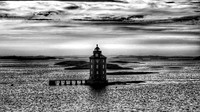 Kjeungskjær lighthouse is the only octagonal lighthouse in Norway.  in Norwegian fjords between Bergen and Tromso. Copyright: Cardiff photographer Richard Williams