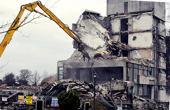 Not much left of he icoic tower
