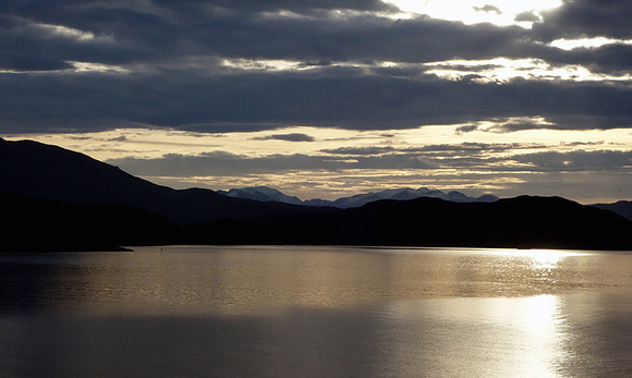 Norwegian fjords between Bergen and Tromso from the deck of the Hurtigruten expedition ship Kong Harald. Copyright Cardiff photographer Richard Williams