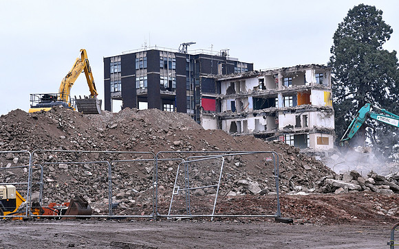 The growing mountain of rubble