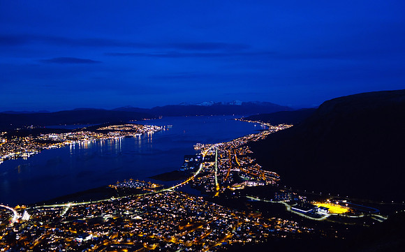 Tromso in Norway, with images captured in the Blue Hour. Copyright: Cardiff photographer Richard Williams